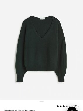 Madewell Deep Forest V-Neck Sweater